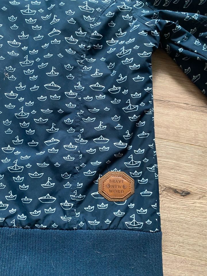 Naketano Übergangsjacke „Schnizzel“ blau  Schiffchen Gr. XL TOP in Haar