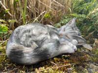 Katze Schlafend Farbe Grau Weiß Garten Figuren Deko Rheinland-Pfalz - Waldbreitbach Vorschau