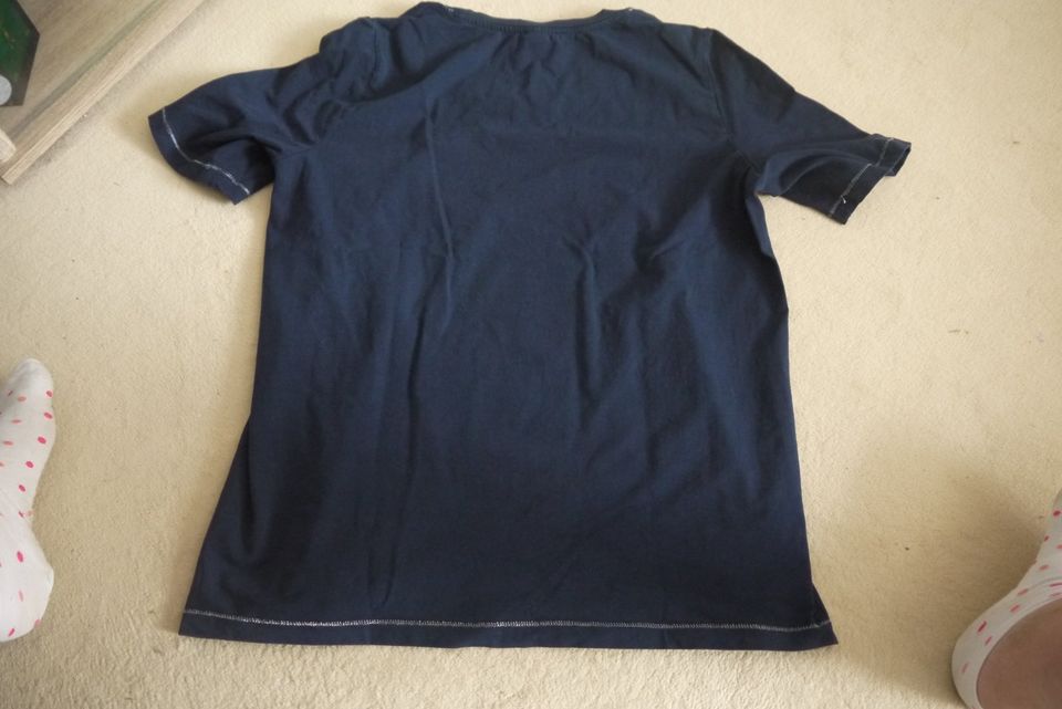 T- Shirt Gr 48 - 95% Baumwolle 5% Lycra - Dunkel bau /silber in Klausdorf