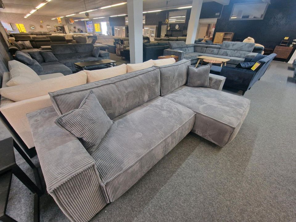 Sofa Ecksofa L-Form Funktionssofa Schlaffunktion Bettfunktion beidseitig montierbar wohnen Möbel Wurm in Osnabrück