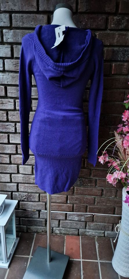 Strickminikleid, Kapuzen Minikleid, Longpullover, Strick, Kleid in Heinsberg