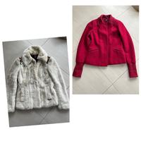 DEPT Mantel, rot, 60% Wolle, Pelzmantel creme Farbe Hessen - Büdingen Vorschau