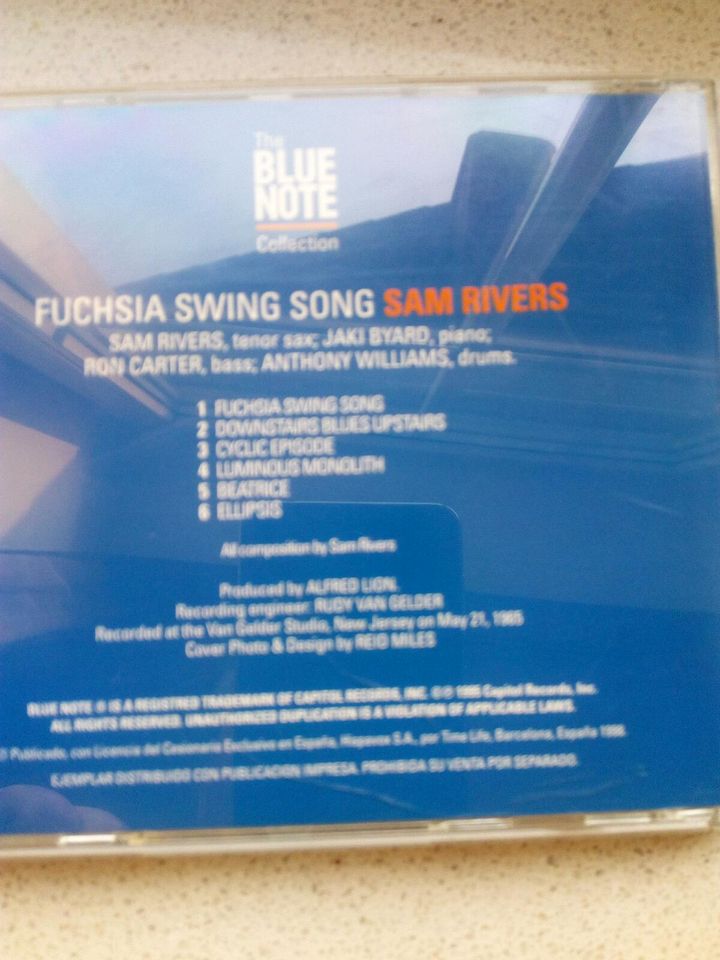 Jazz CD Blue Note Collection Sam Rivers Fuchsia Swing Song in Rehau