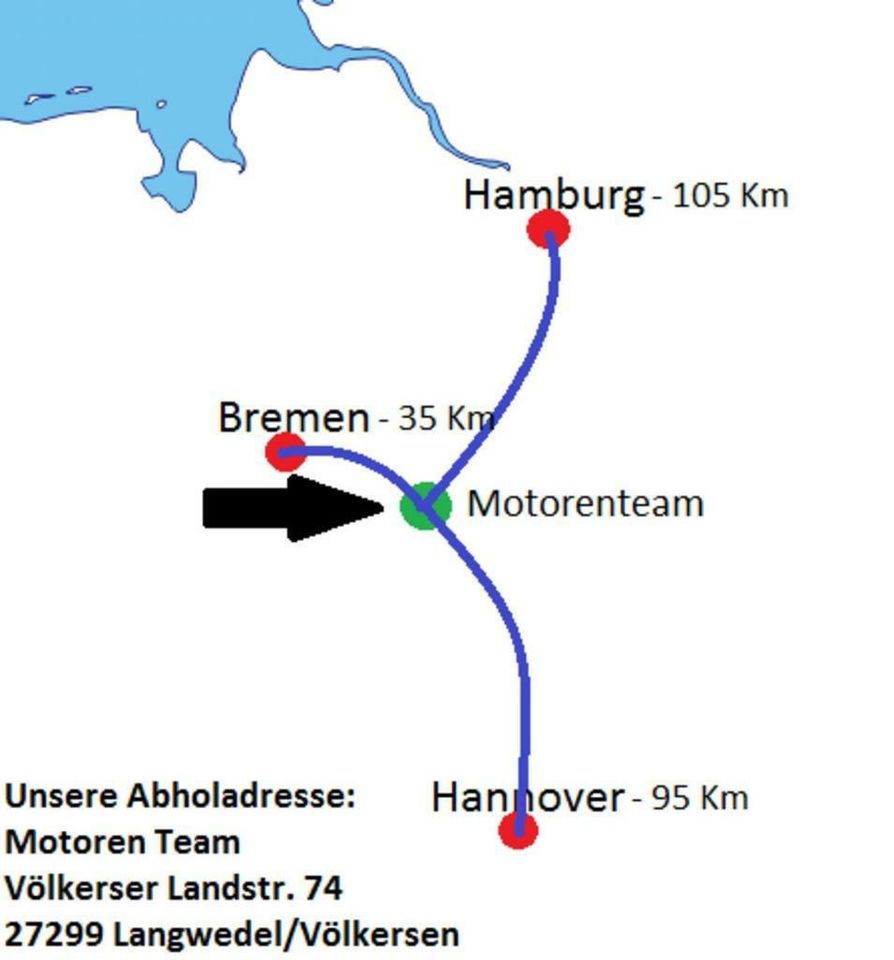 VW Polo 9N 1,2 Motor BMD 40KW/54PS Ibiza Fabia 75 Tk in Langwedel