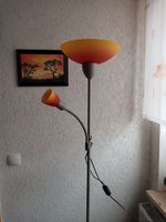 Stehlampe orange / gelb mit 2 Leuchten, Stiel in grau, Höhe 1,80m Sachsen - Schöneck Vorschau