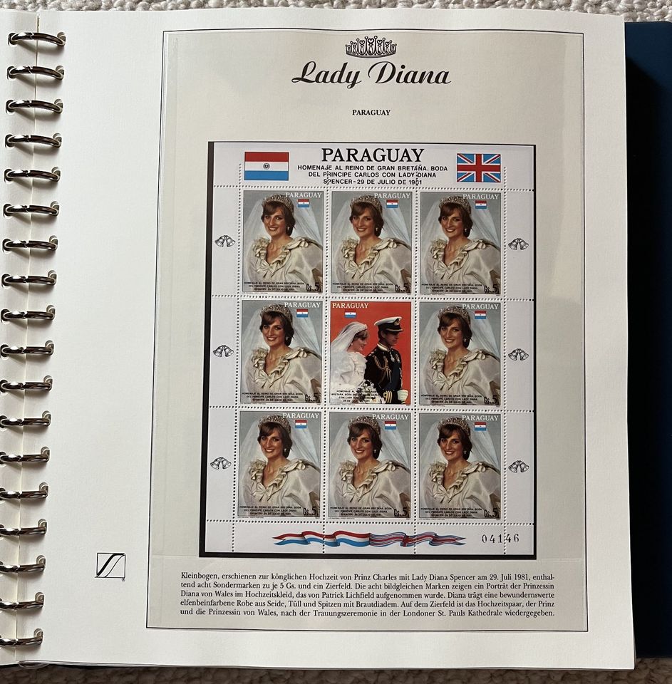 Briefmarken - Album - Lady Diana - Lady Di- Briefmarkenalbum 100S in Bremen