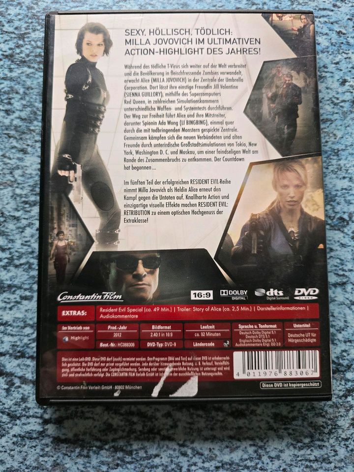 Resident Evil Retribution DVD Film in Bad Duerrenberg