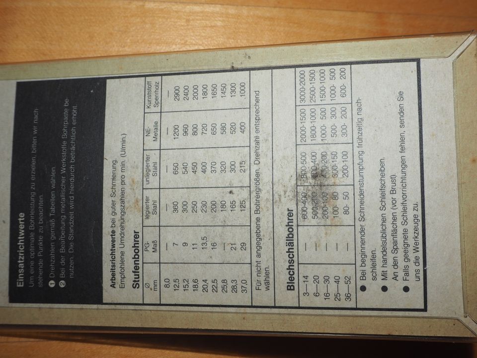 Cimco HSS-Antennenbohrer Gr. 2 von 8 - 30 mm - OVP in Schwanstetten