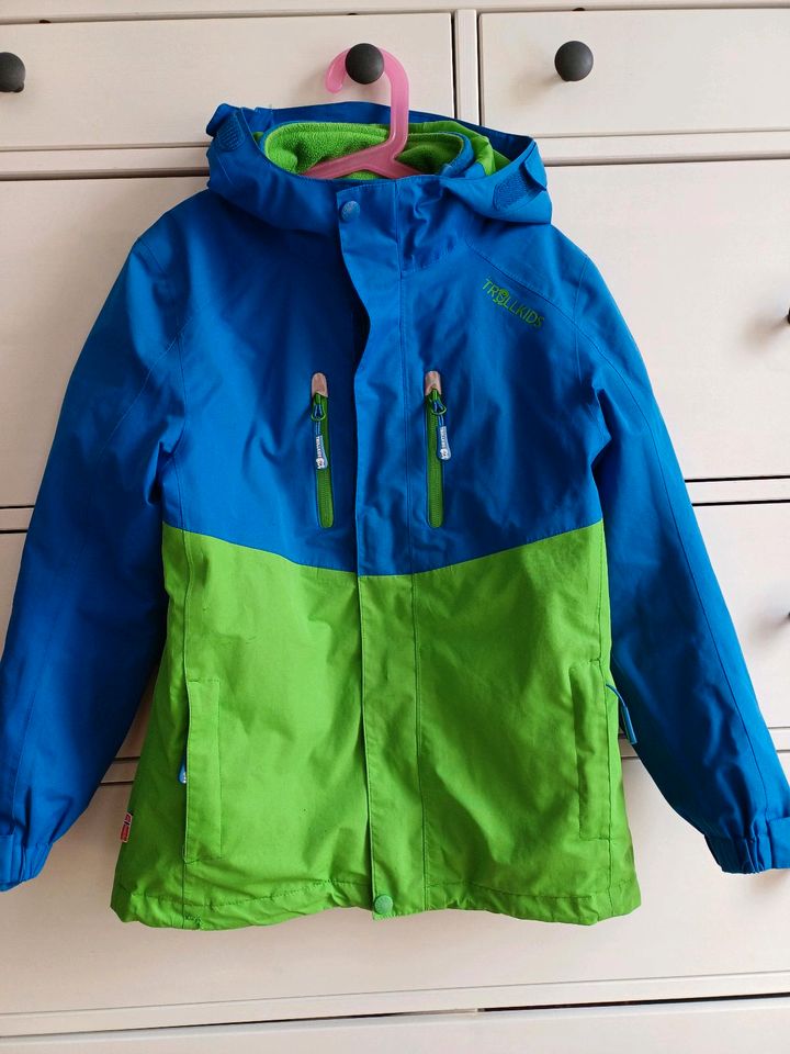Trollkids ❤️ Bryggen 3in1 Jacke, grün, blau, Größe 140 in Schwarzach am Main