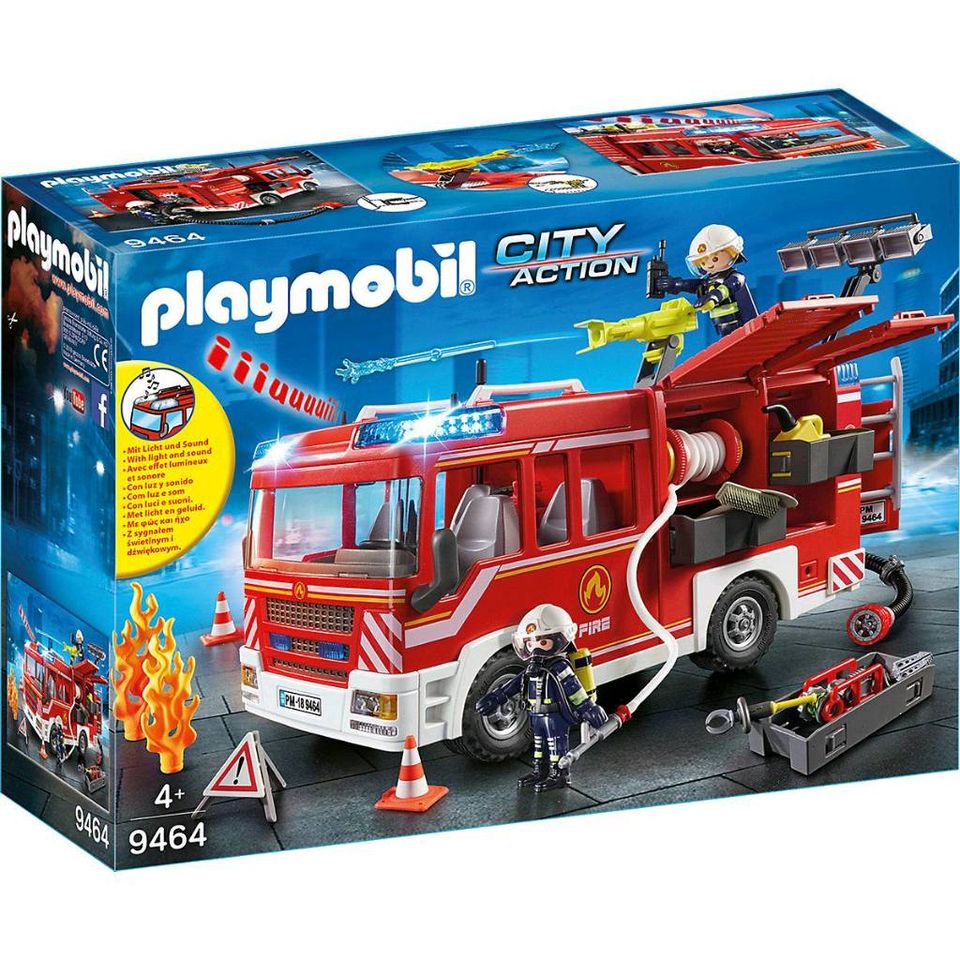 Playmobil Feuerwehr - Truck 9466 + Feuerwehr- Rüstfahrzeug 9464 in Wolfen