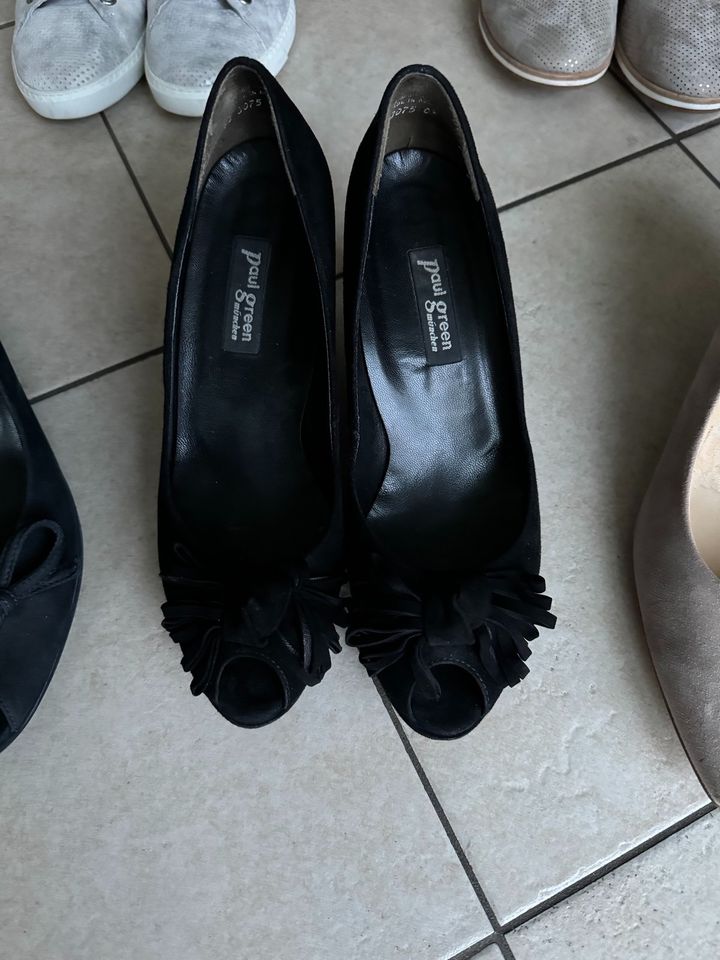 PAUL GREEN Pumps Peeptoes 7,5 41 schwarz NP130€ in Langenbach