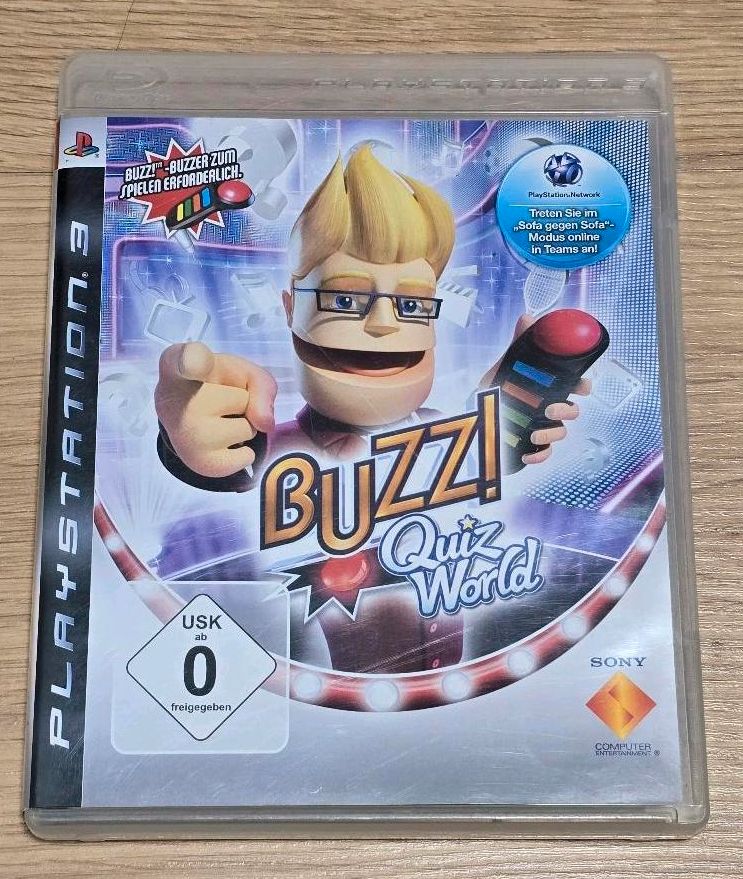 Buzz! Quiz World + 4 Wireless Buzzer Playstation 3 |PS3 | in Markgröningen