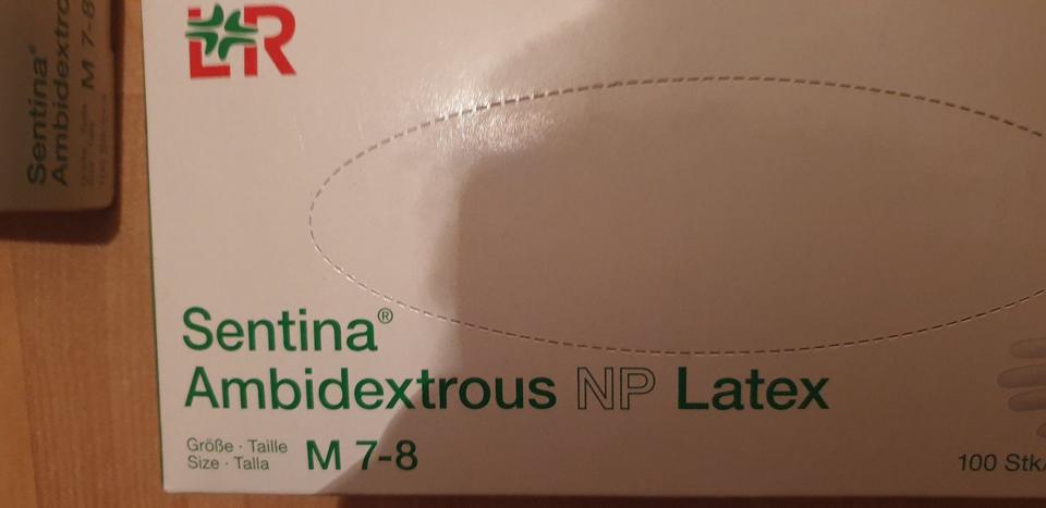 6 x LR Sentina Ambidextrous NP Latex  Handschuhe  Gr. M 7-8 in Hennef (Sieg)
