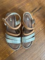 Hush Puppies Damen Sandale Gr38H braun Silber, Relax-Sole, Klett Berlin - Köpenick Vorschau