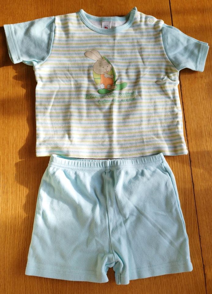 Kinder Sommer Schlafanzug, Zweiteiler, kurze Hose T-Shirt, Gr. 86 in Zetel