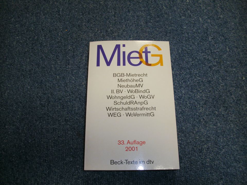 BGB- Mietrecht 33.Auflage 2001 in Michelstadt