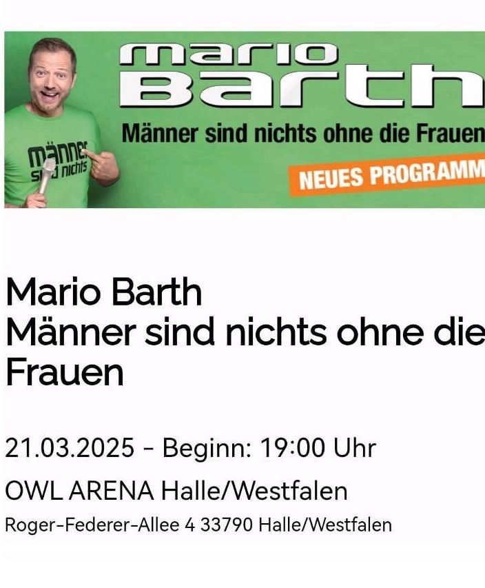 Mario Barth Tickets in Halle (Westfalen)