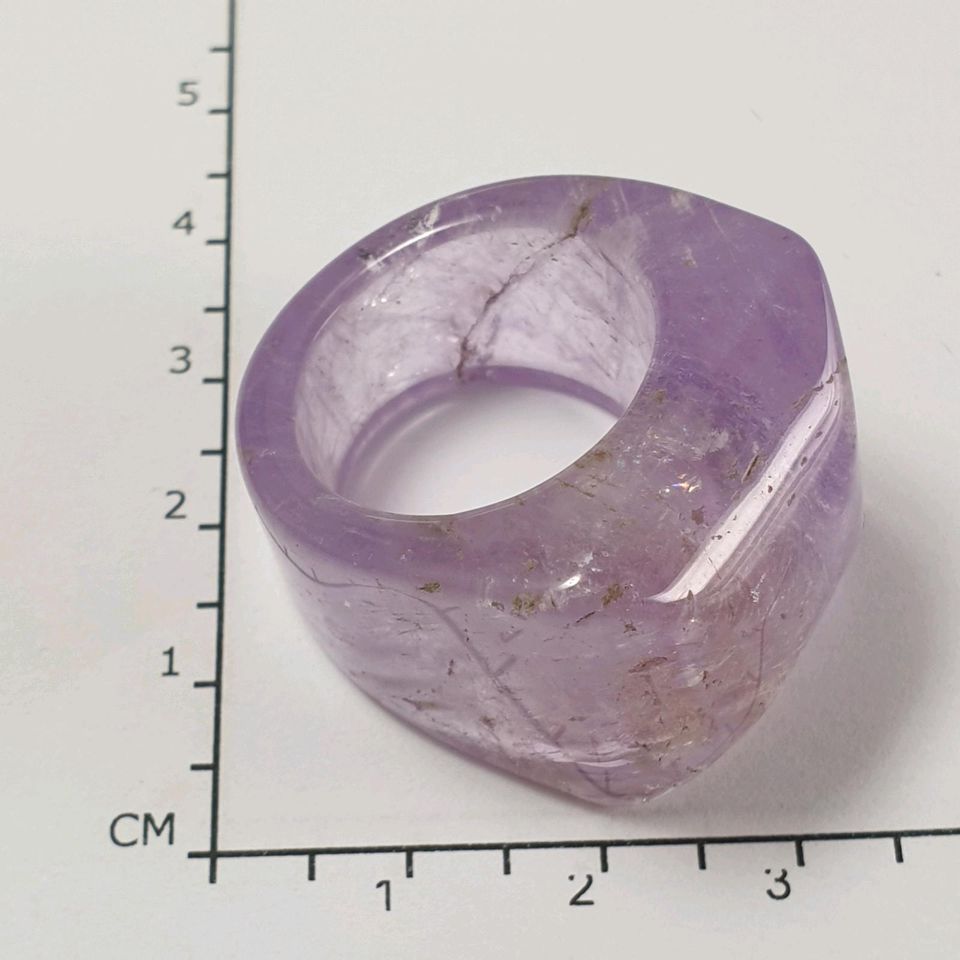 Echter Amethyst Edelstein Ring ( Größe 18,5 / 58 ) 25 mm in Recklinghausen