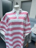 Tommy Hilfiger Polo Kleid Shirt rosa weiß gestreift XL oversize Niedersachsen - Rosdorf Vorschau