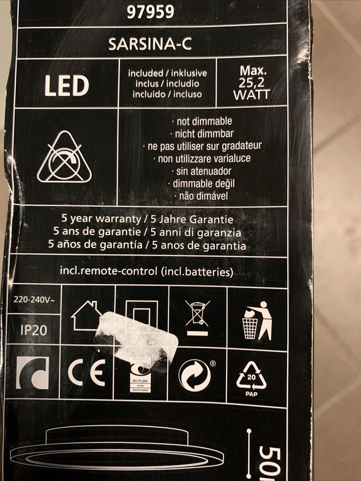 UVP 159€ Eglo LED Decken-Wandlampe RGB Fernbedienung App Steueru. in Bochum