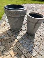 2 x Blumentopf Übertopf grau Beton Nordrhein-Westfalen - Alsdorf Vorschau