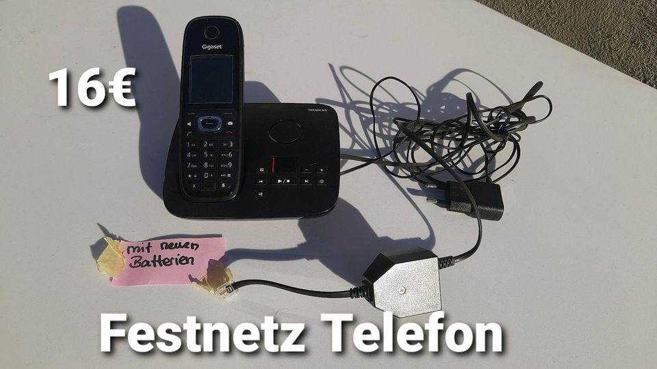 Siemens Festnetztelefon mit Anrufbeantworter & neuen Batterien in Worms