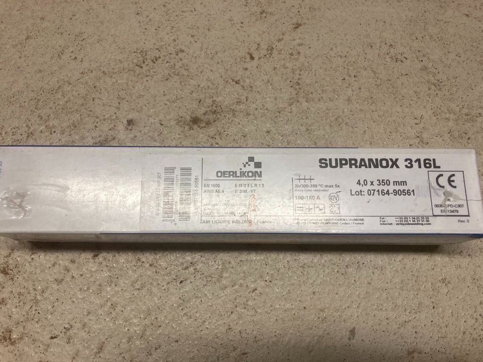 Elektrode, Schweißelektrode Oerlikon Supranox 316L 4,0x350 mm V4A in Gleichen