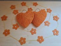 2 Blumengirlanden und 2 Deko Herzen aus Sisal in orange Floristen Nordrhein-Westfalen - Heinsberg Vorschau