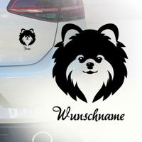 Auto Aufkleber | Zwergspitz | Wunschname | Pomeranian Hund Köln - Köln Merheim Vorschau