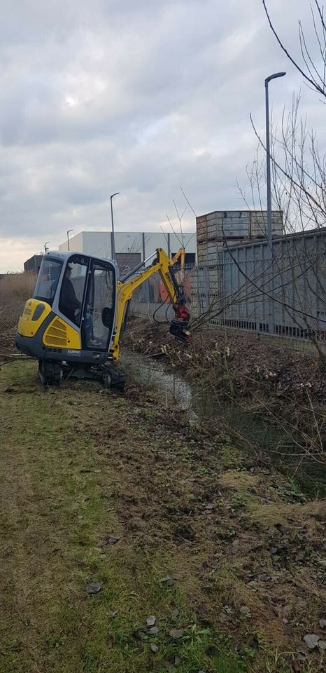 Minibagger, Radlader, Hecke entfernen, Erdarbeiten LKW Erdbohrer in Bad Bentheim