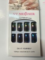 Neu Press On Nails Metallic Aurora Schwarz Nägel Hessen - Liederbach Vorschau