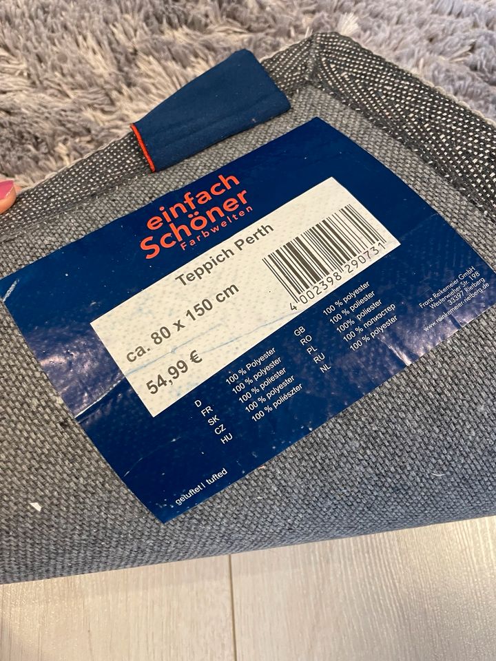 Teppich grau Hochflor Läufer in Nürnberg (Mittelfr)