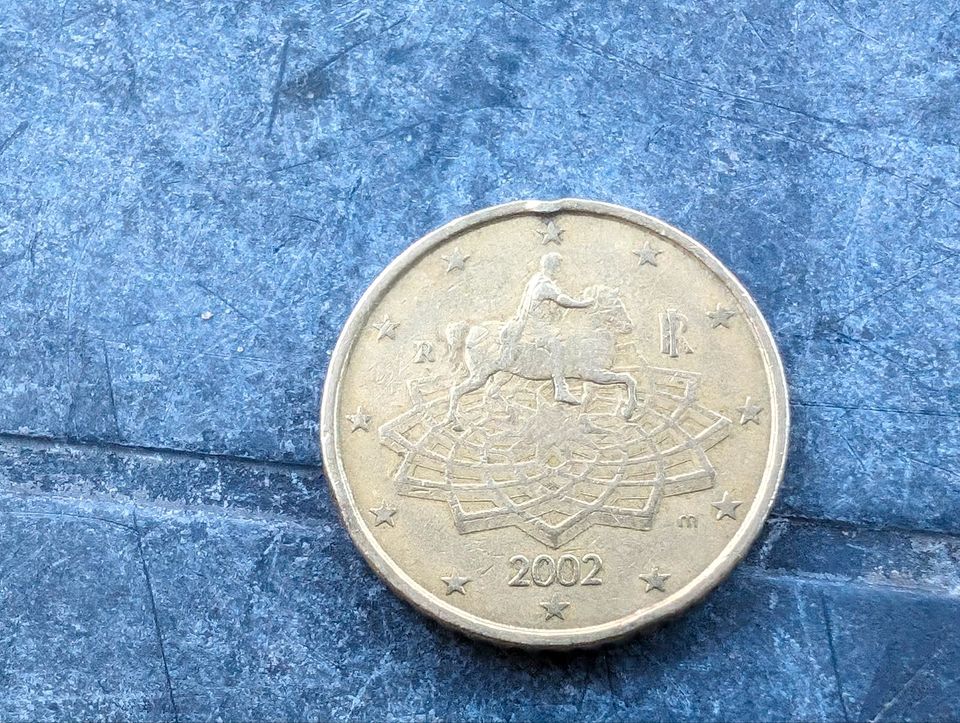 Italien 50 Cent Münze mit Fehlprägung in Emersleben