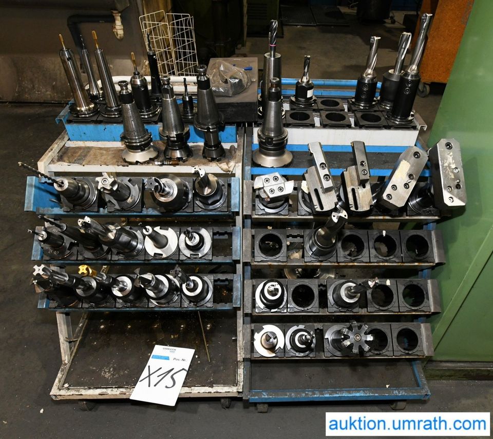 Paket / Konvolut ( ca. 384 Stück ) SK 50 / SK50 Aufnahmen Fräsdorne mit Werkzeugen für CNC- Fräsmachinen und Bearbeitungszentren in Neresheim