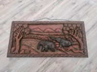 Stabiles Holzbild Motiv Elefanten mit Aufhänger Bayern - Fürth Vorschau