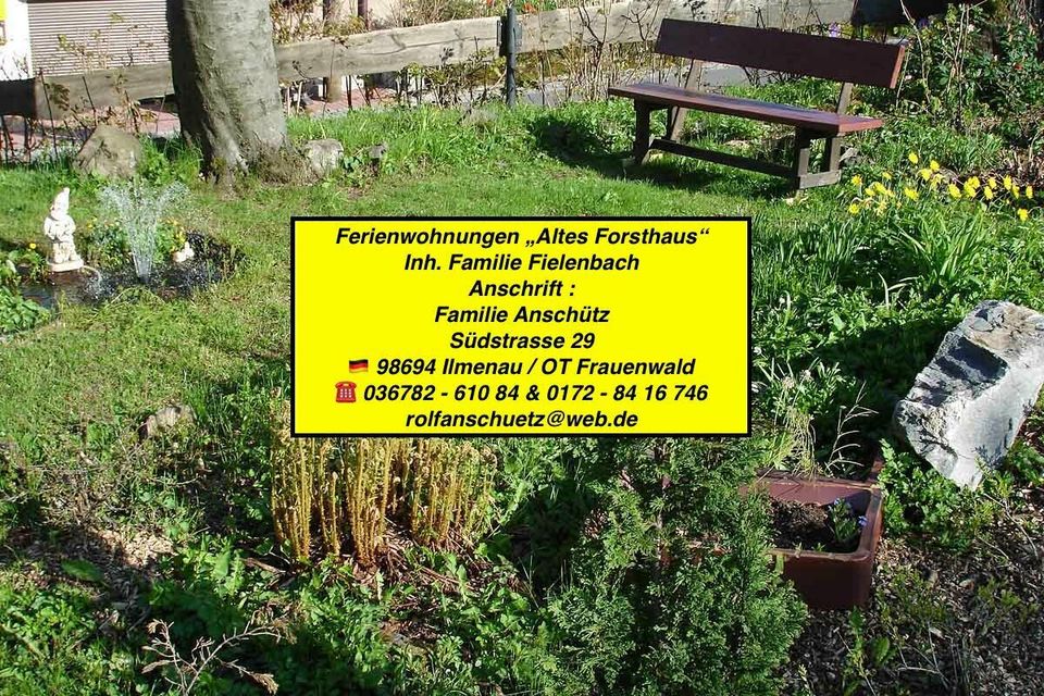 ⚠️ Ferienwohnung "Altes Forsthaus", Ilmenau /OT Frauenwald in Ilmenau