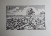 Merian Kupferstich: Bensheim, vor 1644 / Faksimile-Reprint Baden-Württemberg - Mannheim Vorschau