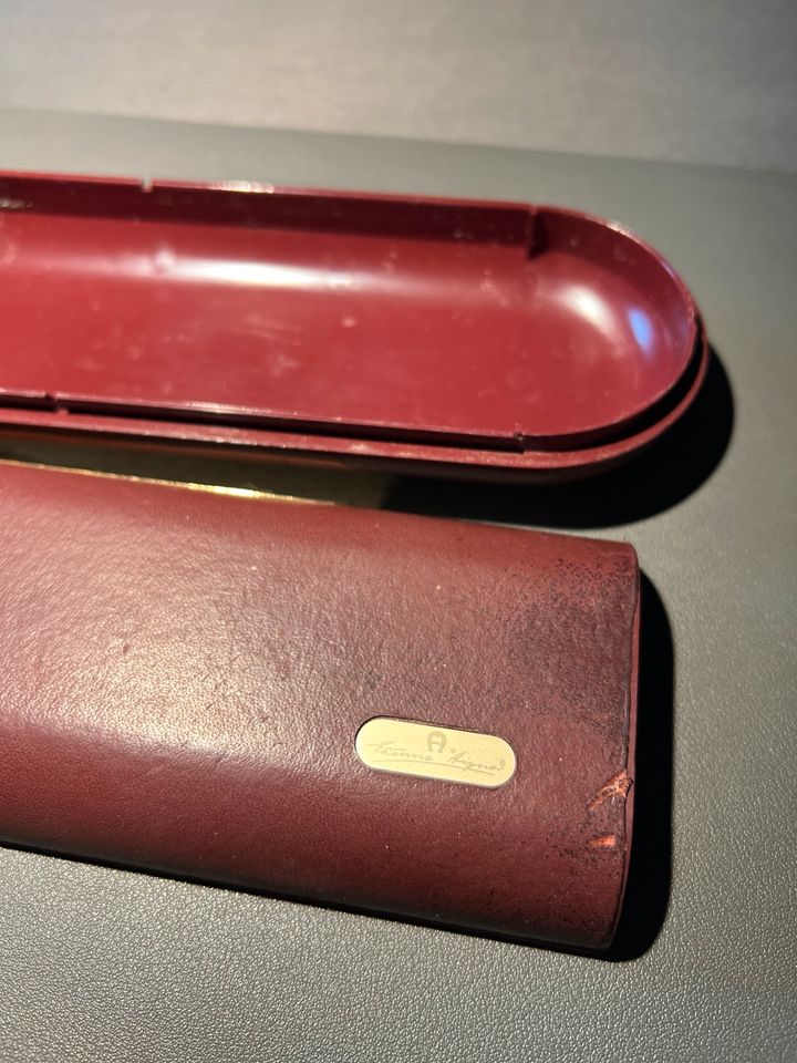 AIGNER Vintage Brillenbox Brillenetui Etui Box Brille Bordeaux in Mannheim