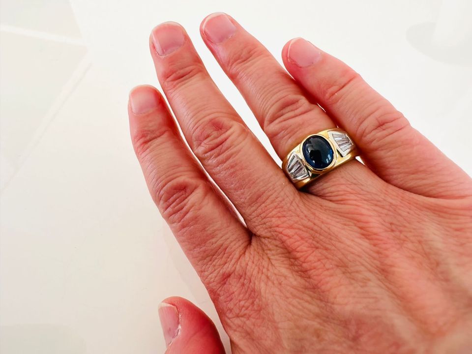 Ring 750/- mit Saphir und Diamanten in Coesfeld