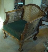 antiker Chippendale Sessel mit Wiener Geflecht zum Aufarbeiten Dresden - Loschwitz Vorschau
