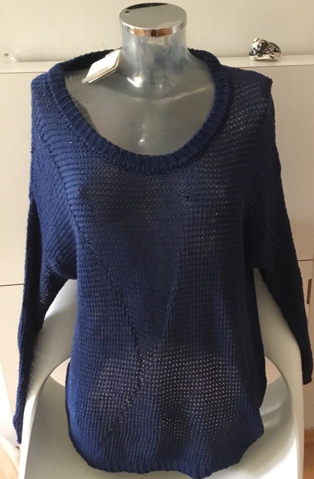 American Vintage Pullover Sommer leicht Baumwolle blau m Neu in Fürth