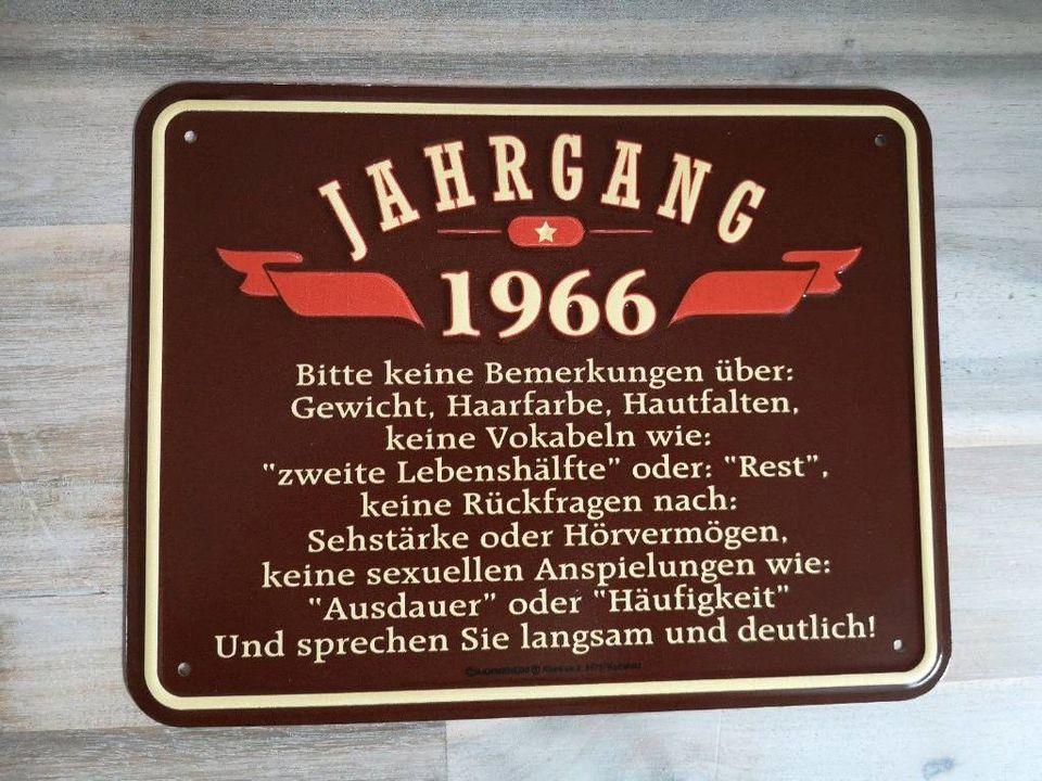Schild Geburtstag 1966 !! Erlös wird gespendet !! in Kreuzau