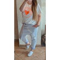 Made in Italy Haremshose Jogpant Baggy Boyfriend Style Blau M Bayern - Michelau i. OFr. Vorschau