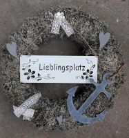 Schild Lieblingsplatz weiß Willkommen Türkranz Metall Geschenk Schleswig-Holstein - Christiansholm Vorschau