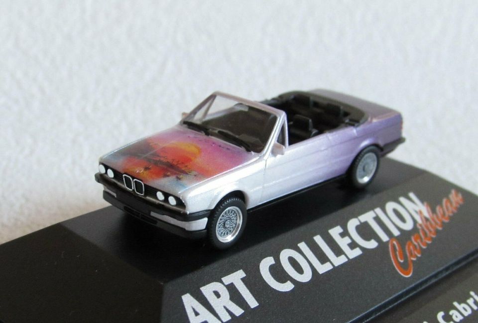 Herpa 045001 BMW 325i Cabrio Art Collection Caribbean Spur H0 in Berlin