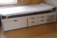 Bett mit Unterbettkommode Jugendbett Esche weiß 90cmx2m Brandenburg - Rathenow Vorschau