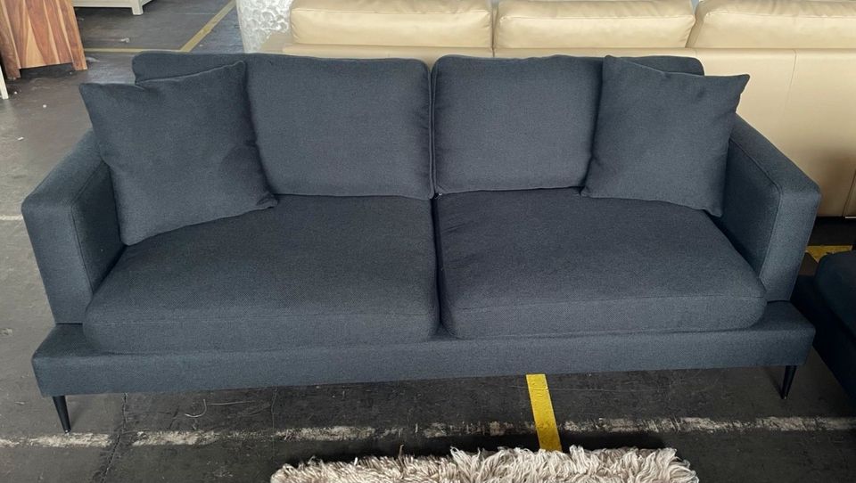 Sofa Set Couch 3-2-1 schwarz inkl. Kissen Wohnzimmer Struktur in Bielefeld