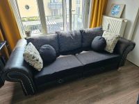 Vintage Chesterfield Stil - Sofa / Couch  schwarz - braun Dresden - Pieschen Vorschau