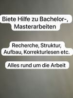 Biete Hilfe zu Bachelor-, Masterarbeiten Baden-Württemberg - Tuttlingen Vorschau