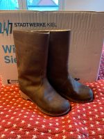 Boots Stiefel Leder Holzsohle Clogs braun 37 gefüttert Schleswig-Holstein - Hohenfelde bei Kiel Vorschau